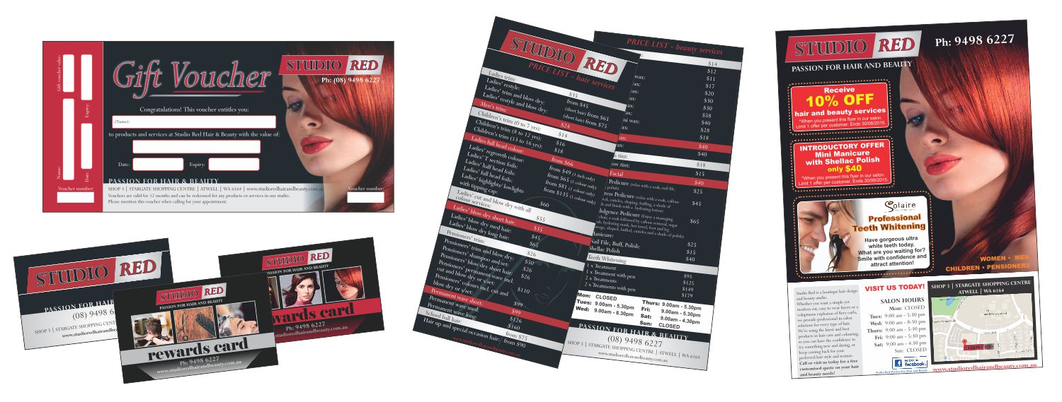 Studio Red marketing collateral